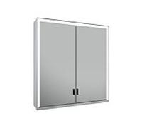 Keuco Royal Lumos armoire de toilette 14307172301 rallonge murale, anodisé argent, compartiment de rangement couvert, 700 x 735 x 165 mm