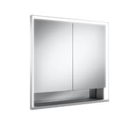 KEUCO Royal Lumos armoire de toilette encastrable 2 portes, porte courte, étagère ouverte, 700mm, 14317171301, Exécution: sans commande Dali