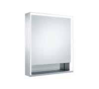 KEUCO Royal Lumos armoire de toilette murale 1 porte, porte courte, avec miroir chauffant, charnières à droite, 650mm, 14321171104, Exécution: sans commande Dali