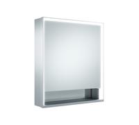 KEUCO Royal Lumos armoire de toilette murale 1 porte, porte courte, étagère ouverte, charnières à gauche, 650mm, 14301171201, Exécution: sans commande Dali