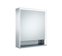 Keuco Royal Lumos armoire miroir 14.301.171.203 de 650x735x165mm, 54 watts, articulée gauche, tige de mur