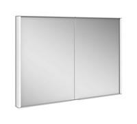 Keuco Royal Match - Armoire miroir avec éclairage à LED, encastrable, 100x70x15 cm, alu elox argenté 12813171311