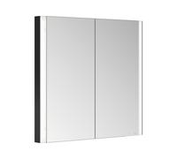 Keuco Keuco Armoire miroir 2 portes Somaris 80x71x11,5cm, noir mat, WE, chauffage miroir Quantité:1