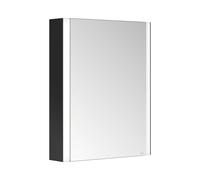 KEUCO SOMARIS Armoire de toilette murale 1 porte, charnières à droite, 600mm, 14501371100, Couleur: Noir Mat