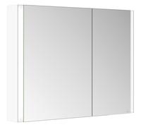 KEUCO SOMARIS Armoire de toilette murale 2 portes, asymétrique, 1000mm, 14503002200, Couleur: Miroir