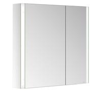 KEUCO SOMARIS armoire de toilette murale 2 portes, asymétrique, avec miroir chauffant, 800mm, 14502002201, Couleur: Miroir