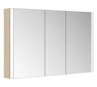 Armoire de toilette KEUCO Somaris avec éclairage 14504003101 120x71x12,7cm, montage mural, 3 portes, miroir chauffant, miroir