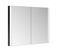 Armoire de toilette KEUCO Somaris avec éclairage intégré 14513372100 100 x 71 x 11,5 cm, noir mat, 2 portes, fixation murale