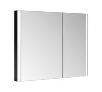 KEUCO SOMARIS Armoires de toilette encastrées au mur 2 portes, asymétriques, 1000mm, 14513372200, Couleur: Noir Mat
