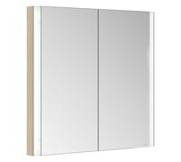 Armoire de toilette KEUCO Somaris avec éclairage 14512852100 80 x 71 x 11,5 cm, décor chêne clair, 2 portes, fixation murale
