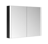 KEUCO SOMARIS Armoires de toilette, façade murale 2 portes, 1000mm, 14503372100, Couleur: Noir Mat