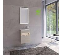 KEUCO Meuble sous-lavabo STAGELINE 32822180102 – 1 porte droite, éclairage LED, décor cachemire