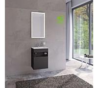 KEUCO Meuble sous-vasque Stageline 32822970002 - 1 porte droite - Vulkanit satiné - 46x62,5x38 cm