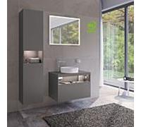 KEUCO Stageline Armoire haute 32831290101 – 40×180×36 cm, 2 portes charnières gauche, éclairage LED