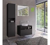Keuco Armoire haute Stageline 32831970002 40 x 180 x 36 cm, décor vulcanite, verre vulcanite dépoli, 2 portes, sans électronique, droite