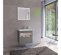 KEUCO Meuble sous-lavabo STAGELINE 32852290100 – 1 tiroir, 65×62,5×49, LED, laque/verre inox satiné