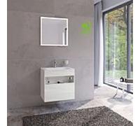 KEUCO Meuble sous-vasque Stageline 32852300000 1 tiroir 65x62,5x49 cm décor blanc verre blanc clair