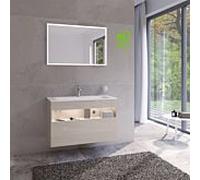 KEUCO Meuble sous-lavabo STAGELINE 32872180100 100x62,5x49 cm 1 tiroir LED Cachemire Glas