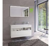 KEUCO Meuble sous-lavabo Stageline 32882300000 1 tiroir 120x62,5x49 cm décor blanc verre blanc