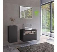 Keuco Stageline armoire centrale 32811970002 40 x 78,2 x 36 cm, décor vulcanite, verre vulcanite dépoli, porte 2000 , charnière à droite