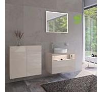 Keuco Stageline armoire centrale 32812180000 80 x 78,2 x 36 cm, décor cachemire, verre clair cachemire, 2 portes