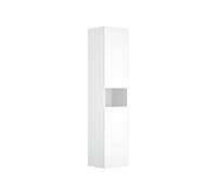 KEUCO STAGELINE Armoires hautes, 2 portes, charnières à gauche, 400x1800x360mm, avec éclairage LED, 32831300101, Corps/Avant: Blanc décor mat / Blanc verre