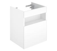 KEUCO STAGELINE Meuble sous-lavabo, 1 porte, charnières à gauche, 460x625x380mm, avec éclairage LED, 32822290101, Corps/Avant: Laque Inox satinée / Verre Inox satiné