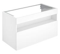 Keuco Stageline meuble sous-lavabo 32872290000 100 x 62,5 x 49 cm, Inox laqué mat satiné, Inox verre satiné, sans électricité