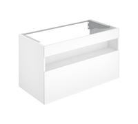 Keuco meuble sous-vasque Stageline 32872290100 100 x 62,5 x 49 cm, Inox laqué mat satiné, Inox verre satiné, avec électricité