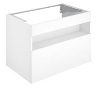 KEUCO STAGELINE Meuble sous-lavabo, 1 tiroir frontal, 650x625x490mm, avec éclairage LED, 32852290100, Corps/Avant: Laque Inox satinée / Verre Inox satiné