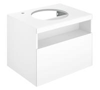 Keuco Meuble sous-vasque Stageline 32863970100 80 x 55 x 49 cm, décor vulcanite, verre vulcanite dépoli, avec électricité