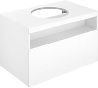KEUCO STAGELINE Meuble sous-lavabo pour vasques à poser, 1 tiroir, sans trou pour robinetterie, 800x550x490mm, 32863970000