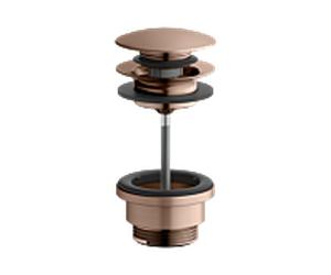 KEUCO Universal garniture de vidange 59902290000 pour Waschtische avec ouverture de trop-plein, push-open, G 2000 2000 /4, or rose brossé