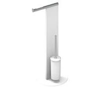 Keuco WC modèle sur pied 04986510101 Ensemble complet de brosses de toilette, blanc / chromé