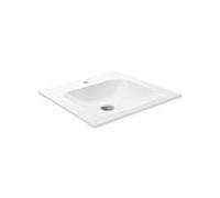 Keuco X-Line Céramique lavabo 33140315001 50,5x49,3cm, avec trou pour robinetterie et système de trop-plein clou, blanc