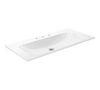 Keuco X-Line Céramique lavabo 33170311003 100,5x49,3cm, avec 3 trous taraudés et système de trop-plein Clou, blanc