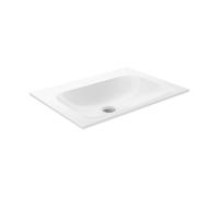 KEUCO X-LINE lavabo à encastrer en céramique, 655x17x494mm, sans trou pour robinet, blanc, 33150316500