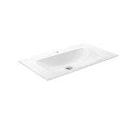 KEUCO X-LINE lavabo à encastrer en céramique, 805x17x494mm, avec 1 trou pour robinet, blanc, 33160318001