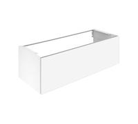 KEUCO X-LINE Meuble sous-lavabo, 1 tiroir frontal, 1200x400x490mm, 33181290000, Corps/Avant: Laque Inox satinée / Verre Inox satiné