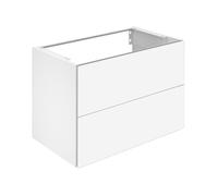 KEUCO X-LINE Meuble sous-lavabo, 2 tiroirs frontaux, 800x605x490mm, 33163180000, Corps/Avant: Cachemire Dekor matt / Cachemire Glas