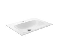 KEUCO Plan vasque X-Line 33150316501 – lavabo encastré céramique 65,5x49,3 cm, 1 trou, blanc
