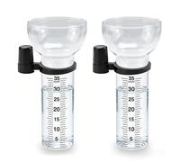 KEUGT Pluviomètres,2 Pièces Compteur pour Le Jardin,35 mm/m² | Verre de Rechange pour Pluviomètre avec Support,Pluviomètres en Forme d'entonnoir,Extérieur,Antigel Pluviometre pour Cour