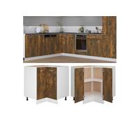 Keukenkastje 75,5x75,5x81,5 cm bewerkt hout gerookt eikenkleur815582