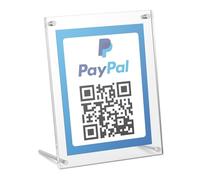 Kevenal Panneau QR Code avec support en métal, support acryliques pour application de caisse, 15,2 x 20,3 cm