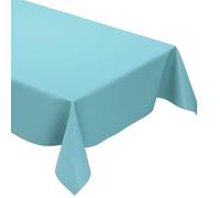 KEVKUS Nappe en toile cirée unie 291 bleu clair uni au choix en rectangulaire, ronde ou ovale - Dimensions : rectangulaire 140 x 260 cm, bord coupé
