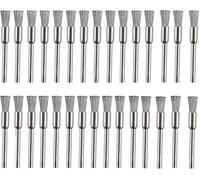 KEWAYO Kit de 30 Brosses Métalliques Rotatives pour Perceuse - Enlèvement de Rouille & Corrosion, Design Stylo pour Polissage, Compatible Dremel (3mm)