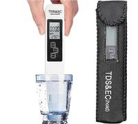 KEWAYO Testeur numérique LCD pour la qualité de l'eau - Mesureur TDS EC et Température 3 en 1, précision de lecture +/- 2%, 0-9990 PPM, pour eau potable/piscine/aquarium/spa