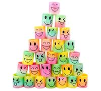 Kexpery 12pcs Rainbow Color Jouet Spring Smile Face Party Favor Prizes Coil | 12pcs Colorful Coil Spring Smile Face Rainbow Party Favor Prizes For Fun Stretching And Stress Relief