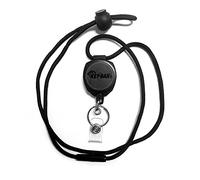 KEY-BAK Sidekick 0KB1-0A44 Enrouleur de badge rétractable et porte-clés avec porte-clés et porte-badge transparent sans torsion sur cordon rétractable, numéro de modèle : 0KB1-0A44