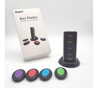 Key Finder, Reyke Remote Finder Localisateur d'objets sans fil RF avec lampe torche LED pour clés, portefeuille, téléphone et suivi d'animaux domestiques (émetteur RF, 4 récepteurs)